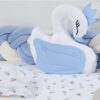Πάντα Πλεξούδα Bebe Velvet 24 Μήκος 220 εκ. Λευκό / Σιέλ