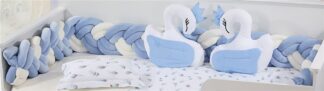 Πάντα Πλεξούδα Bebe Velvet 24 Μήκος 220 εκ. Λευκό / Σιέλ