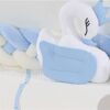 Πάντα Πλεξούδα Bebe Wellsoft 45 Μήκος 220 εκ. Λευκό / Σιέλ Πάντα Πλεξούδα Bebe Wellsoft 45 Μήκος 220 εκ. Λευκό / Σιέλ