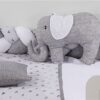 Πάντα Πλεξούδα Bebe Τρίχρωμη 27 Μήκος 220 εκ. Λευκό / Γκρι