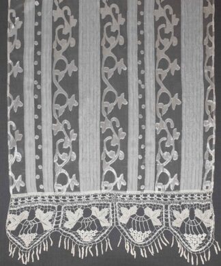 Κουρτίνα 014 (140cm x 260cm) λευκό με τιράντα