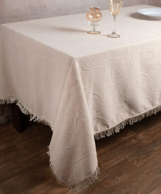 Σενίλ τραπεζομάντηλο 055 (200cm x 280cm) ivory