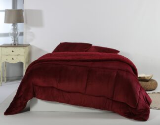 Κουβερτοπάπλωμα solid (240cm x 260cm) burgundy