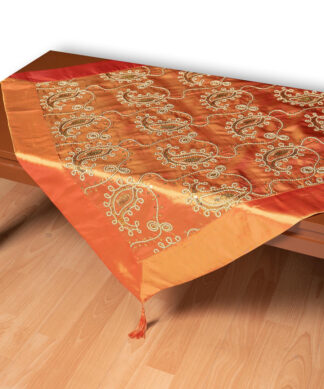 Σατέν τραπεζοκαρέ 1028 (130cm x 130cm) πορτοκαλί Σατέν τραπεζοκαρέ 1028 (130cm x 130cm) πορτοκαλί