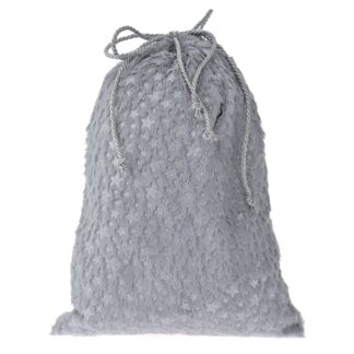 Πουγκί Γουνάκι Αστέρια 29cm×40cm Γκρι
