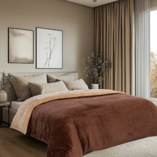Παπλωματοθήκη Υπέρδιπλη Διπλής Όψεως 11602 Jacquard Fleece 700gsm Fiesta Plus 220×240 Καφέ/Μπεζ Παπλωματοθήκη Υπέρδιπλη Διπλής Όψεως 11602 Jacquard Fleece 700gsm Fiesta Plus 220×240 Καφέ/Μπεζ