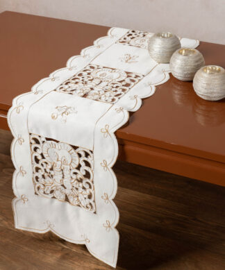 Τραβέρσα χριστουγεννιάτικη 1180 (30cm x 140cm) ivory