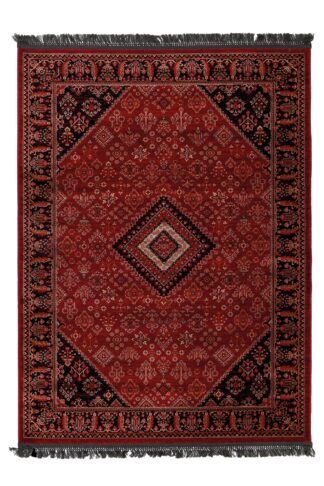 Κλασικό Χαλί Afgan 306A D.Red Black 67×500
