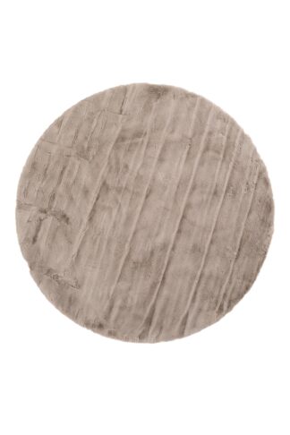 Γούνινο Χαλί Round Bunny Taupe 2458 200×200
