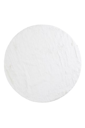 Γούνινο Χαλί Round Bunny White 200×200
