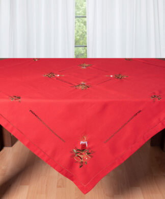 Χριστουγεννιάτικο τραπεζομάντηλο (180cm x 180cm) 1982 κόκκινο Χριστουγεννιάτικο τραπεζομάντηλο (180cm x 180cm) 1982 κόκκινο