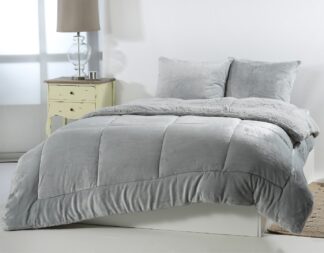 Κουβερτοπάπλωμα solid (220cm x 240cm) silver grey