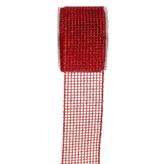 Κορδέλα Grid Glitter 6,7cm×9m Κόκκινο Κορδέλα Grid Glitter 6,7cm×9m Κόκκινο
