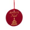 Σετ 6 Βελούδινη Ετικέτα Joyeux Noel Φ7εκ. Μπορντό Σετ 6 Βελούδινη Ετικέτα Joyeux Noel Φ7εκ. Μπορντό