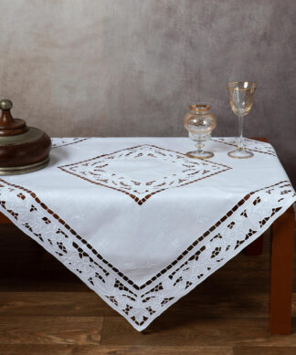 Χειροποίητο κοφτό σετ 3 τεμαχίων 2154 (40cm x 110cm/30cm x 30cm x 2) λευκό Χειροποίητο κοφτό σετ 3 τεμαχίων 2154 (40cm x 110cm/30cm x 30cm x 2) λευκό