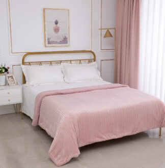 Κουβέρτα με sherpa kotle (220cm x 240cm) old rose Κουβέρτα με sherpa kotle (220cm x 240cm) old rose