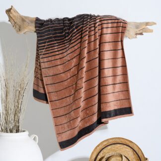 Πετσέτα Θαλάσσης Stripes Καφέ (86×160)