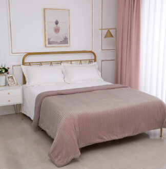 Κουβέρτα με sherpa kotle (170cm x 220cm) syklamen Κουβέρτα με sherpa kotle (170cm x 220cm) syklamen