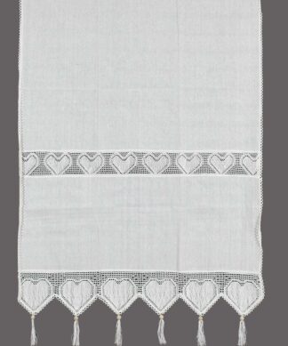 Κουρτίνα 432 (160cm x 160cm) λευκή με τούνελ