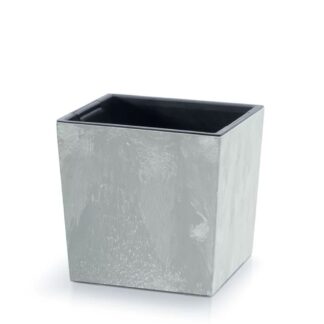 Urbi Square Low Beton Effect Concrete Πλαστικό Κασπώ 30×30×29,5εκ