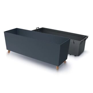 Urbi Case N Ανθρακί Πλαστική Ζαρντινιέρα 78×23×30εκ