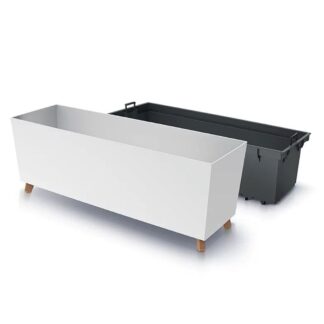 Urbi Case N Λευκή Πλαστική Ζαρντινιέρα 77×23,5×30εκ