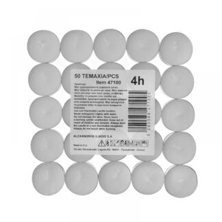 Ρεσώ Σετ 50 4 Ώρες Καύσης Λευκό (4.0×1.5 cm) (2 σετ)