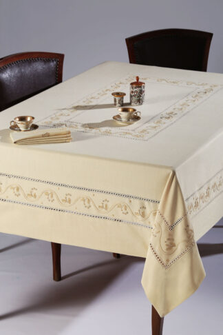 Χειροποίητο τραπεζομάντηλο 5005 (170cm x 270cm) λαδί Χειροποίητο τραπεζομάντηλο 5005 (170cm x 270cm) λαδί