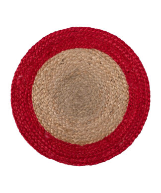 Σουπλά γιούτα (38cm) natural/red Σουπλά γιούτα (38cm) natural/red
