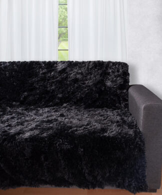 Διακοσμητικό μαλλιαρό ριχτάρι 5336 (145cm x 195cm) μαύρο Διακοσμητικό μαλλιαρό ριχτάρι 5336 (145cm x 195cm) μαύρο
