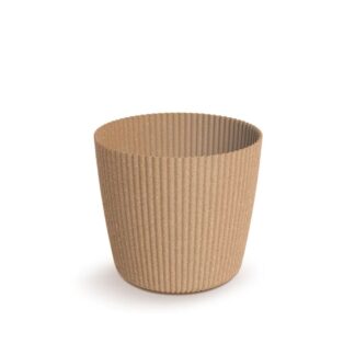 Milly Round Eco Wood Φυσικό Χρώμα Πλαστικό Κασπώ Φ11×9,5εκ (4 τμχ)