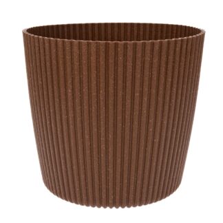 Milly Round Eco Wood Φυσικό Χρώμα Πλαστικό Κασπώ Φ20×17εκ (2 τμχ)