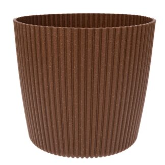 Milly Round Eco Wood Φυσικό Χρώμα Πλαστικό Κασπώ Φ24×20εκ (2 τμχ)