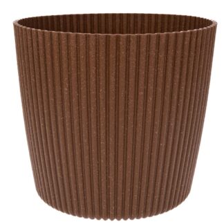Milly Round Eco Wood Φυσικό Χρώμα Πλαστικό Κασπώ Φ30×26εκ