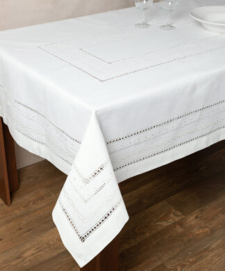 Τραπεζομάντηλο 602 (175cm x 265cm) λευκό Τραπεζομάντηλο 602 (175cm x 265cm) λευκό