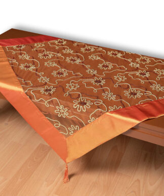 Τούλινο τραπεζοκαρέ 7180 (130cm x 130cm) πορτοκαλί Τούλινο τραπεζοκαρέ 7180 (130cm x 130cm) πορτοκαλί