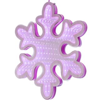 Νιφάδα 3D LED 30εκ Ροζ Ρεύματος