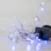 100 LED Διάφανο Μπλε 8 Προγράμματα 5μέτρα Εσωτερικού Και Εξωτερικού Χώρου 5mm