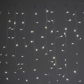 144 LED Κουρτίνα Διάφανο Λευκό Επεκτεινόμενη Σταθερή 1.20×1.20 Μέτρα Εσωτερικού Και Εξωτερικού Χώρου
