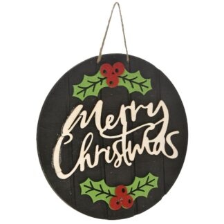 Μαύρο Ξύλινο Κρεμαστό Merry Christmas 20εκ Μαύρο Ξύλινο Κρεμαστό Merry Christmas 20εκ