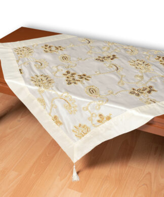 Σατέν τραπεζοκαρέ 7710 (135cm x 135cm) ivory Σατέν τραπεζοκαρέ 7710 (135cm x 135cm) ivory