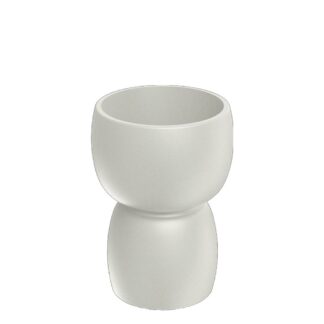 Duala Round Sand Πλαστικό Κασπώ Φ30×41.5εκ