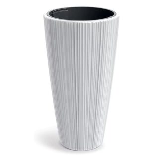 Oro Round Λευκό Πλαστικό Κασπώ Φ40×74εκ