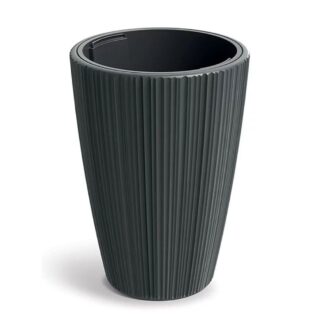 Oro Round Σκούρο Γκρι Πλαστικό Κασπώ Φ30×40εκ Oro Round Σκούρο Γκρι Πλαστικό Κασπώ Φ30×40εκ