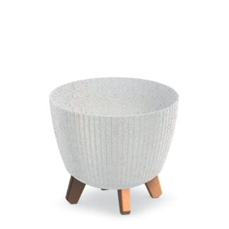 Lamia Eco Wood Λευκό Πλαστικό Κασπώ Φ23.5×21εκ Lamia Eco Wood Λευκό Πλαστικό Κασπώ Φ23.5×21εκ