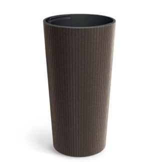 Lamia Slim Eco Wood Καφέ Πλαστικό Κασπώ Φ30×59εκ