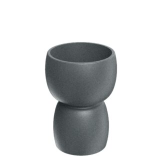 Duala Round Tiny Granite Πλαστικό Κασπώ Φ30×41.5εκ