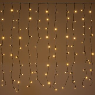 200 LED Κουρτίνα Πράσινο Ζεστό Επεκτεινόμενη Σταθερή 2×1μέτρα Εσωτερικού Και Εξωτερικού Χώρου