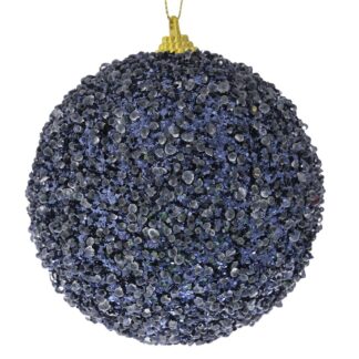 Μπλε Σκούρη Glitter Μπάλα 10εκ Σετ 4