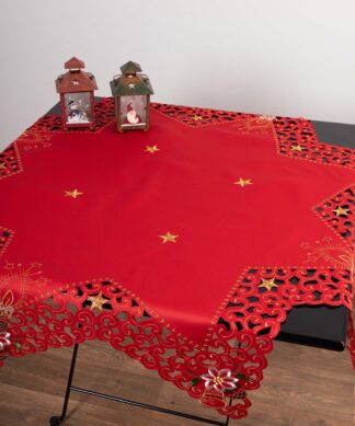 Χριστουγεννιάτικο τραπεζοκαρέ (140cm x 140cm) 8213 star Χριστουγεννιάτικο τραπεζοκαρέ (140cm x 140cm) 8213 star